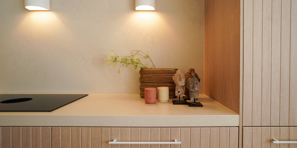 Alora Vase Styled with South African Stone Decor in Darren Palmer’s Kitchen - Elegant Design Ideas