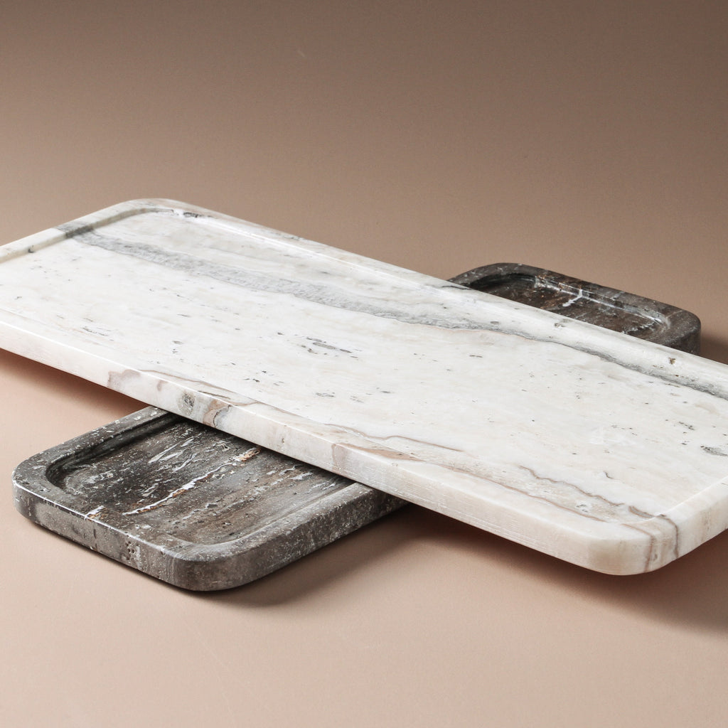 Arya Tray Grey Lagoon Large - Few and Far - Decorative Trays