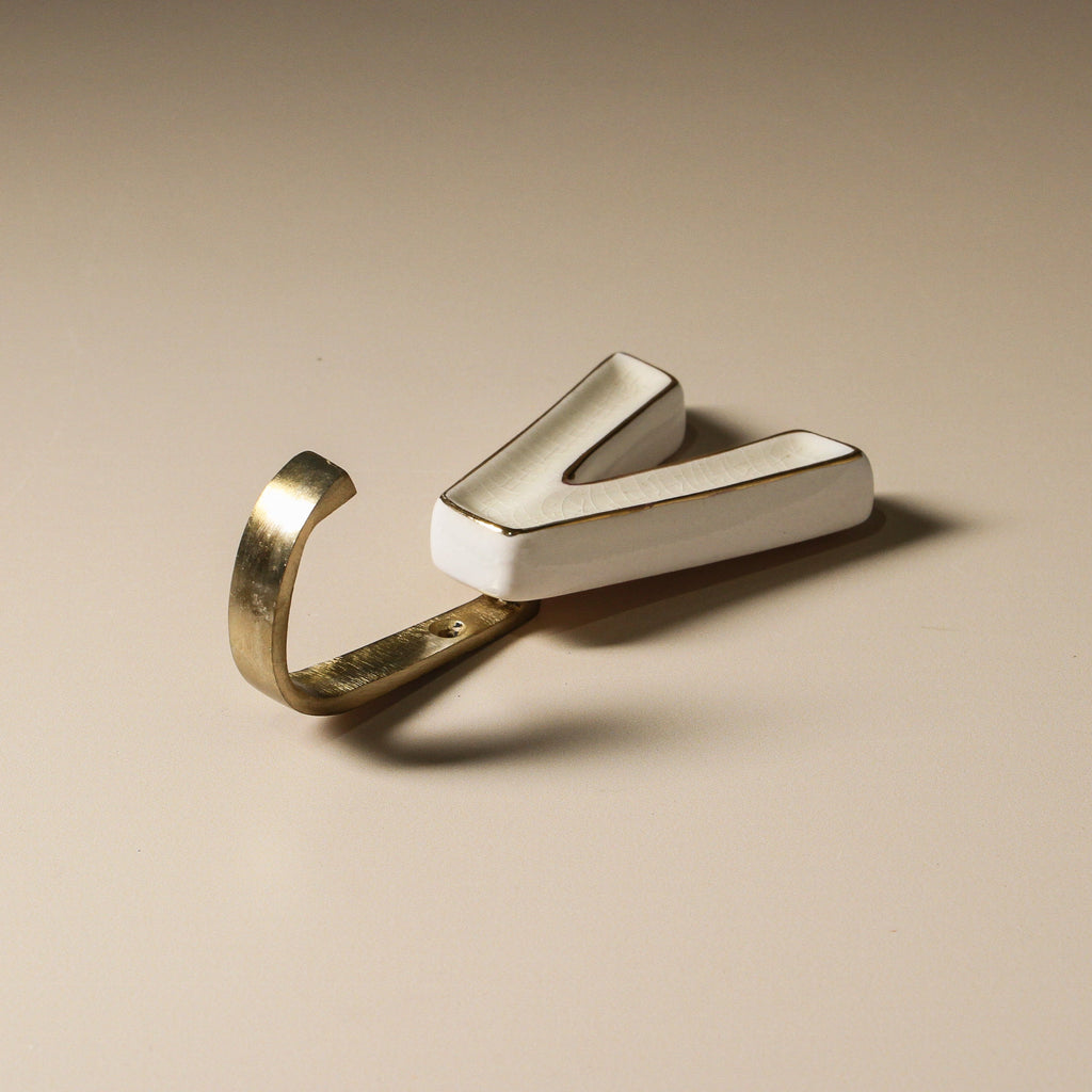 Ceramic Alphabet Hook - Few and Far - Hooks