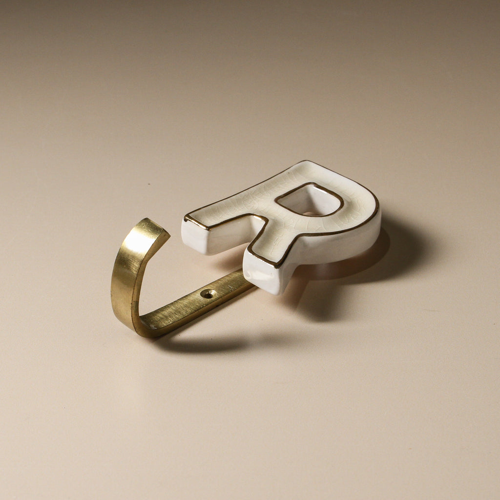 Ceramic Alphabet Hook - Few and Far - Hooks