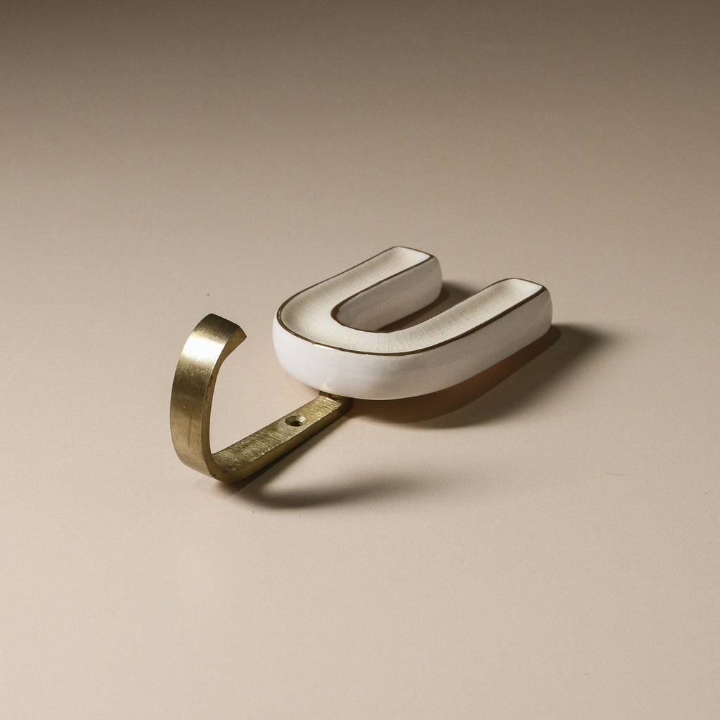 Ceramic Alphabet Hook - Few and Far - Hooks