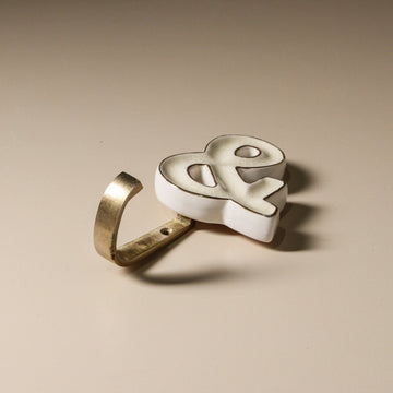 Ceramic Ampersand Hook - Few and Far - Hooks