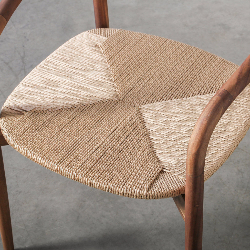 Essence Dining Chair Paper Rope/Walnut - Few and Far - Dining Chairs