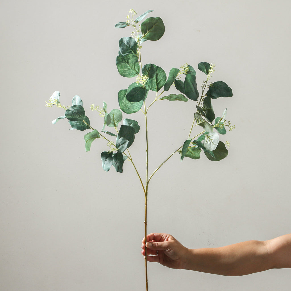 Eucalyptus Leaves Branch 95cm Green - Few and Far - Flowers & Foliage