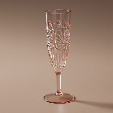Flemington Acrylic Champagne Flute Pale Pink - Few and Far - Glassware