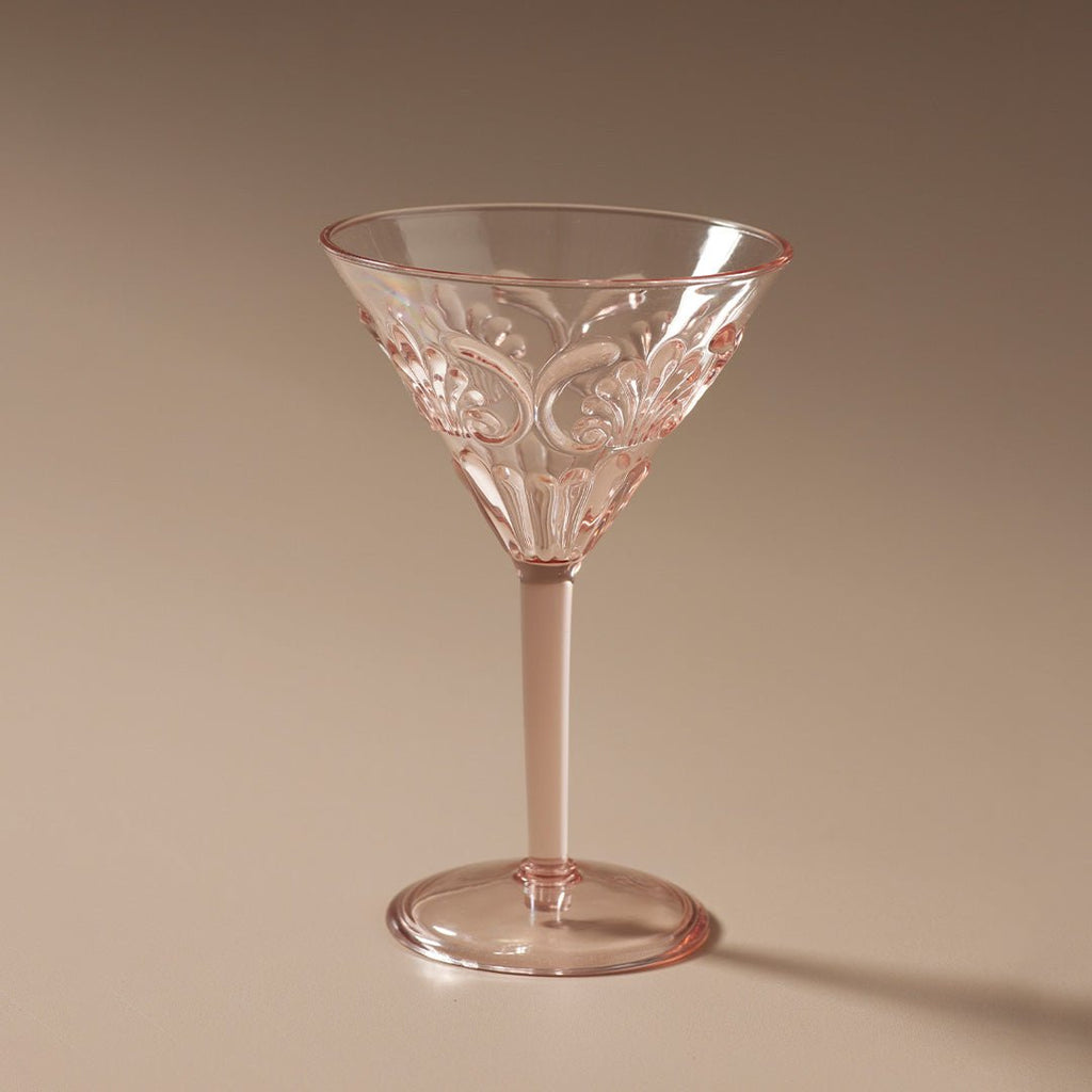 Flemington Acrylic Martini Glass Pale Pink - Few and Far - Glassware