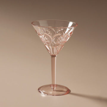 Flemington Acrylic Martini Glass Pale Pink - Few and Far - Glassware