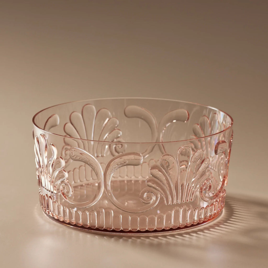 Flemington Acrylic Salad Bowl Pale Pink - Few and Far - Glassware