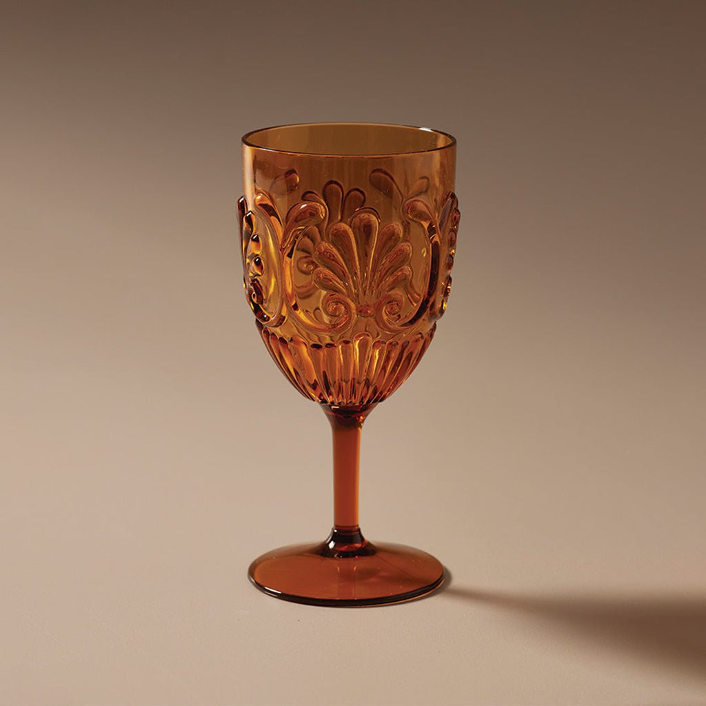 Flemington Acrylic Wine Glass Amber - Few and Far - Glassware