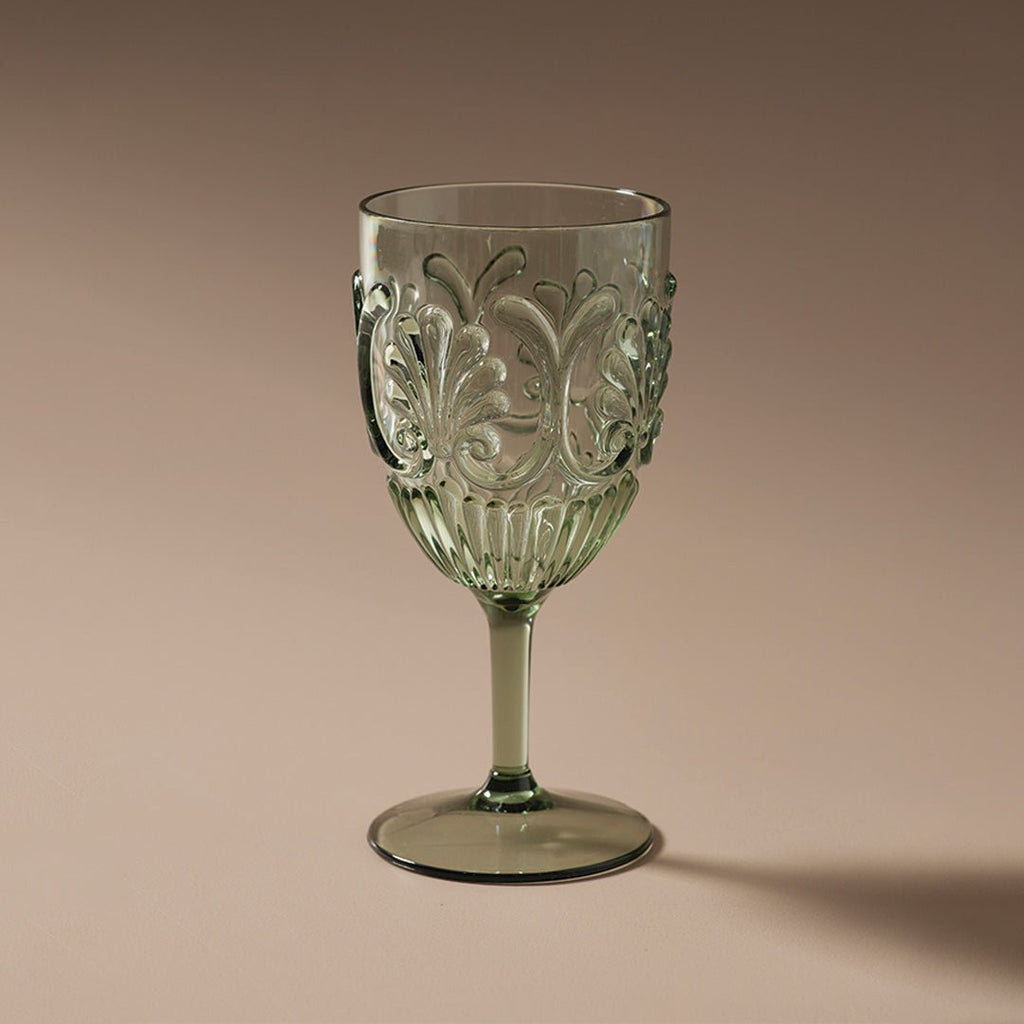 Flemington Acrylic Wine Glass Green - Few and Far - Glassware