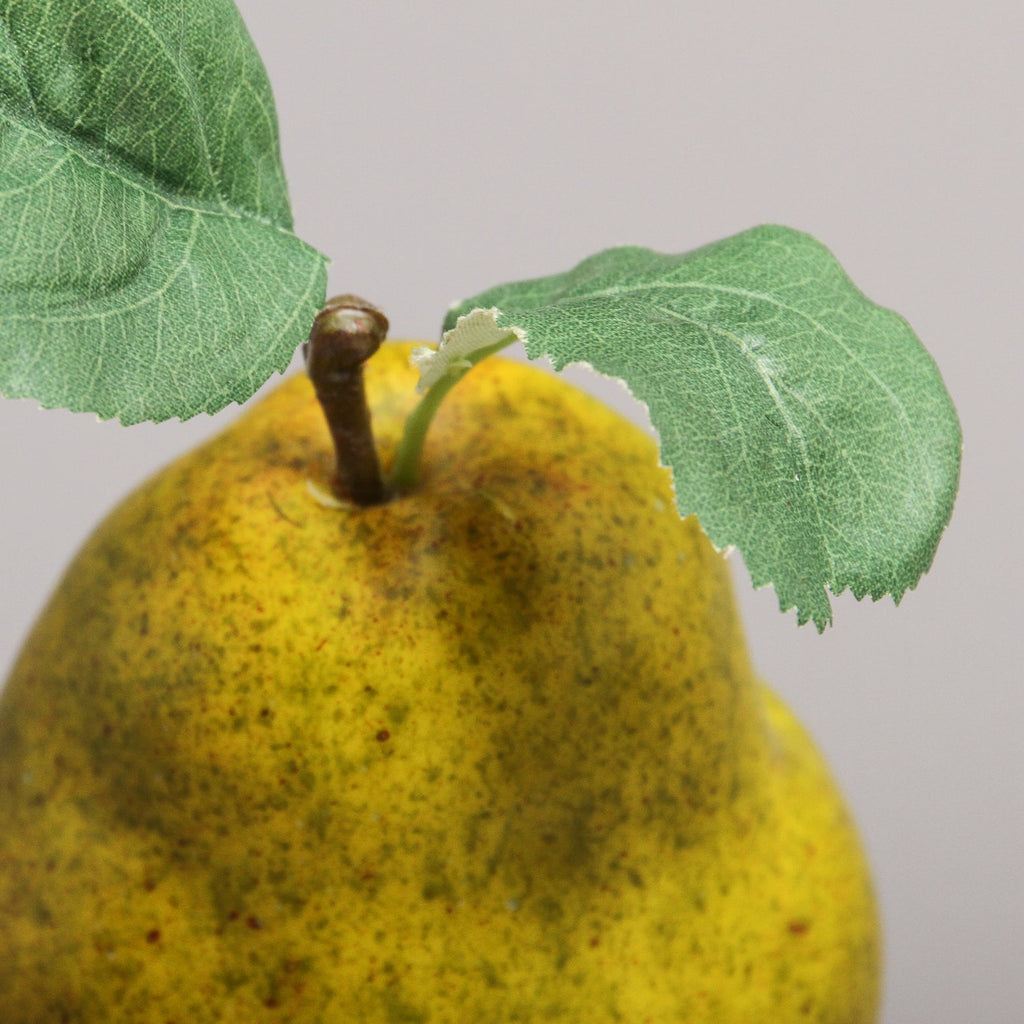 Fruit Pear w/Leaf Green 11cm - Few and Far - Flowers & Foliage
