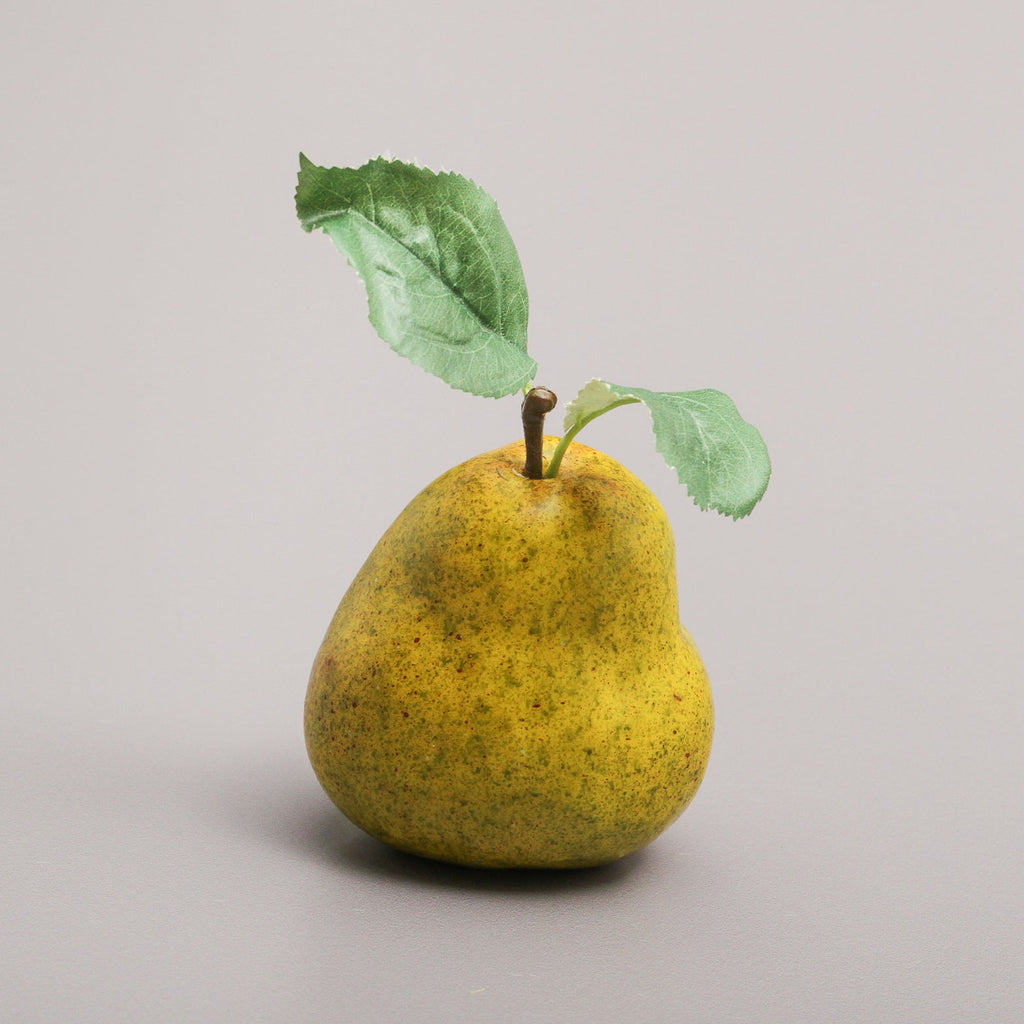 Fruit Pear w/Leaf Green 11cm - Few and Far - Flowers & Foliage