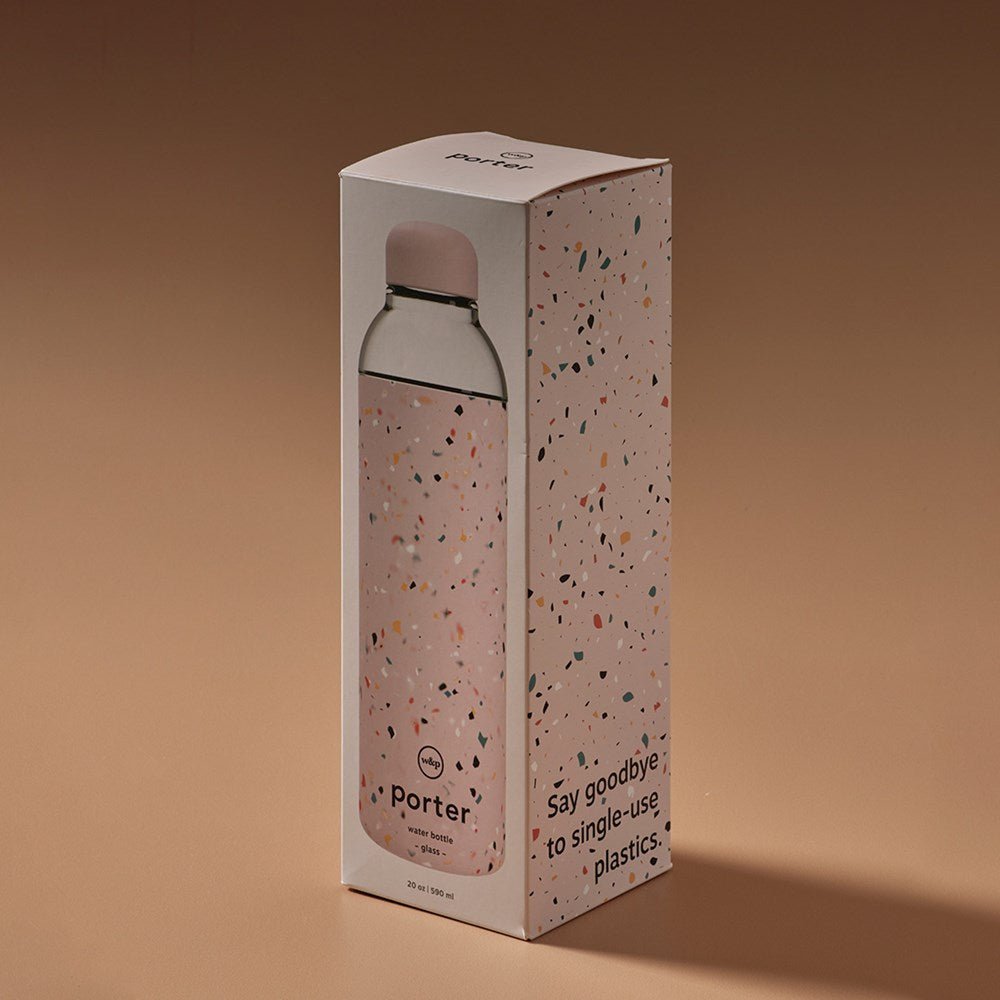 Glass Water Bottle Terrazzo - Few and Far - Glassware