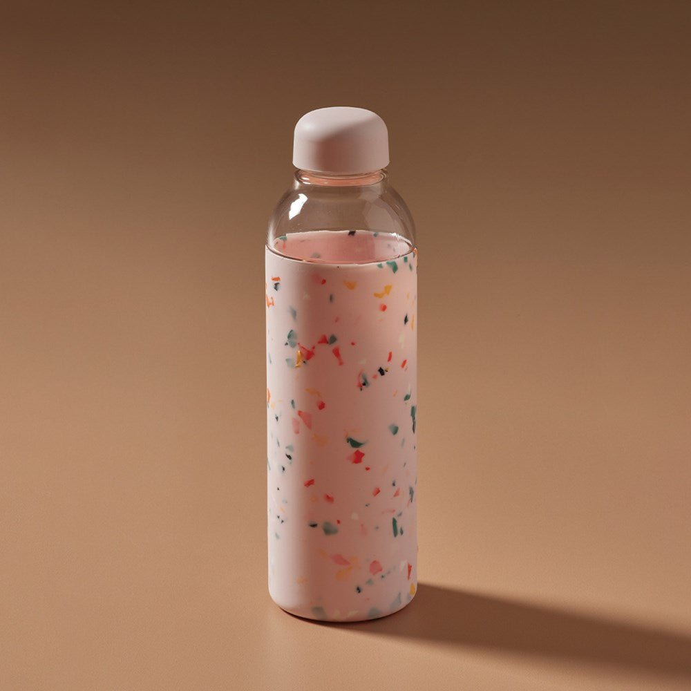 Glass Water Bottle Terrazzo - Few and Far - Glassware