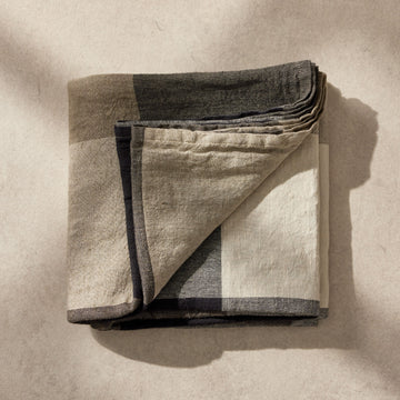 Harriet Tablecloth Coal 160x300 - Few and Far - Tablecloths