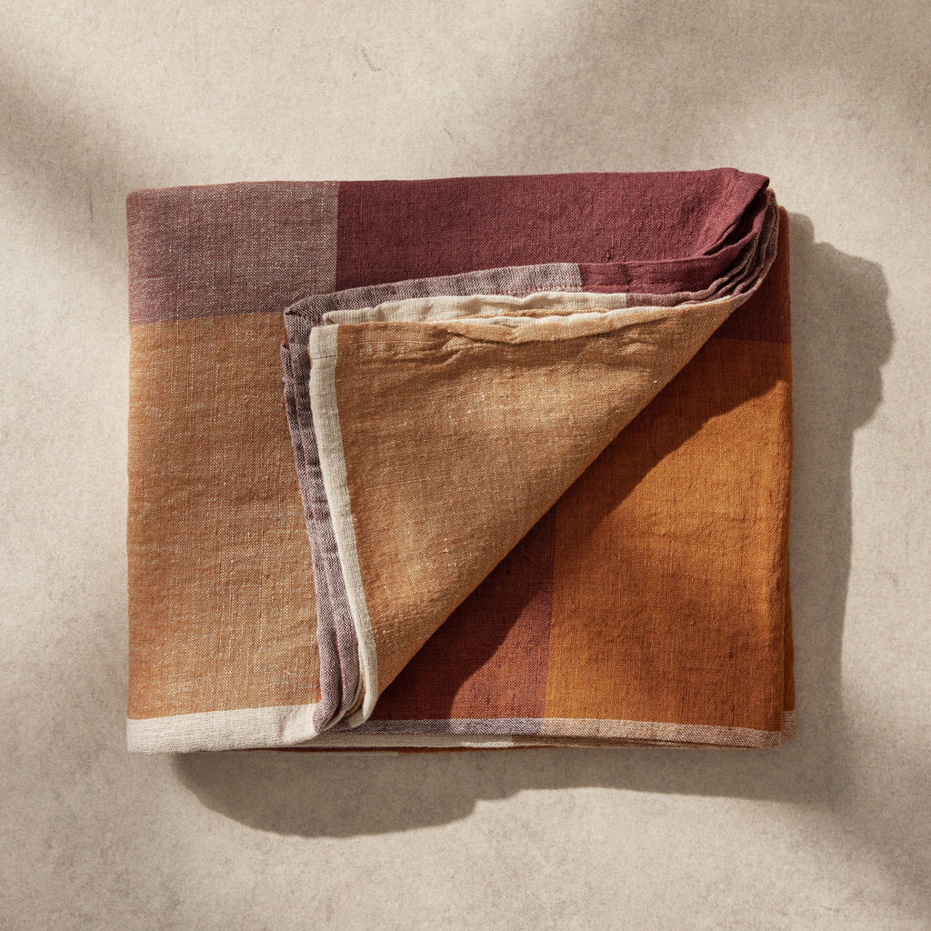 Harriet Tablecloth Eggplant 160x300 - Few and Far - Tablecloths