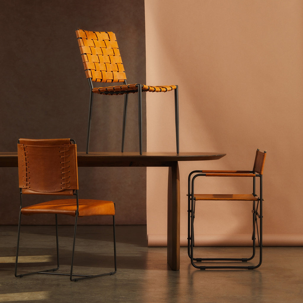 Heston Folding Dining Chair Tan - Few and Far - Dining Chairs