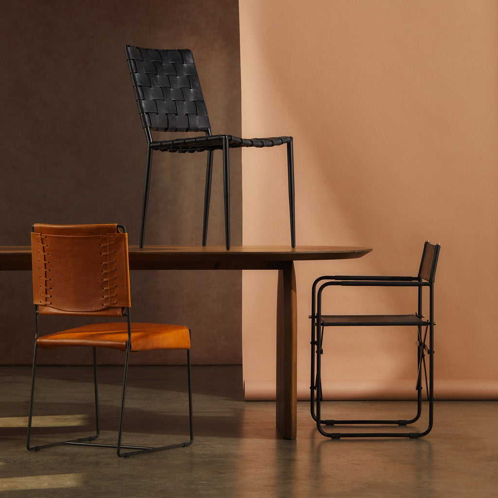 Heston Folding Dining Chair Tan - Few and Far - Dining Chairs