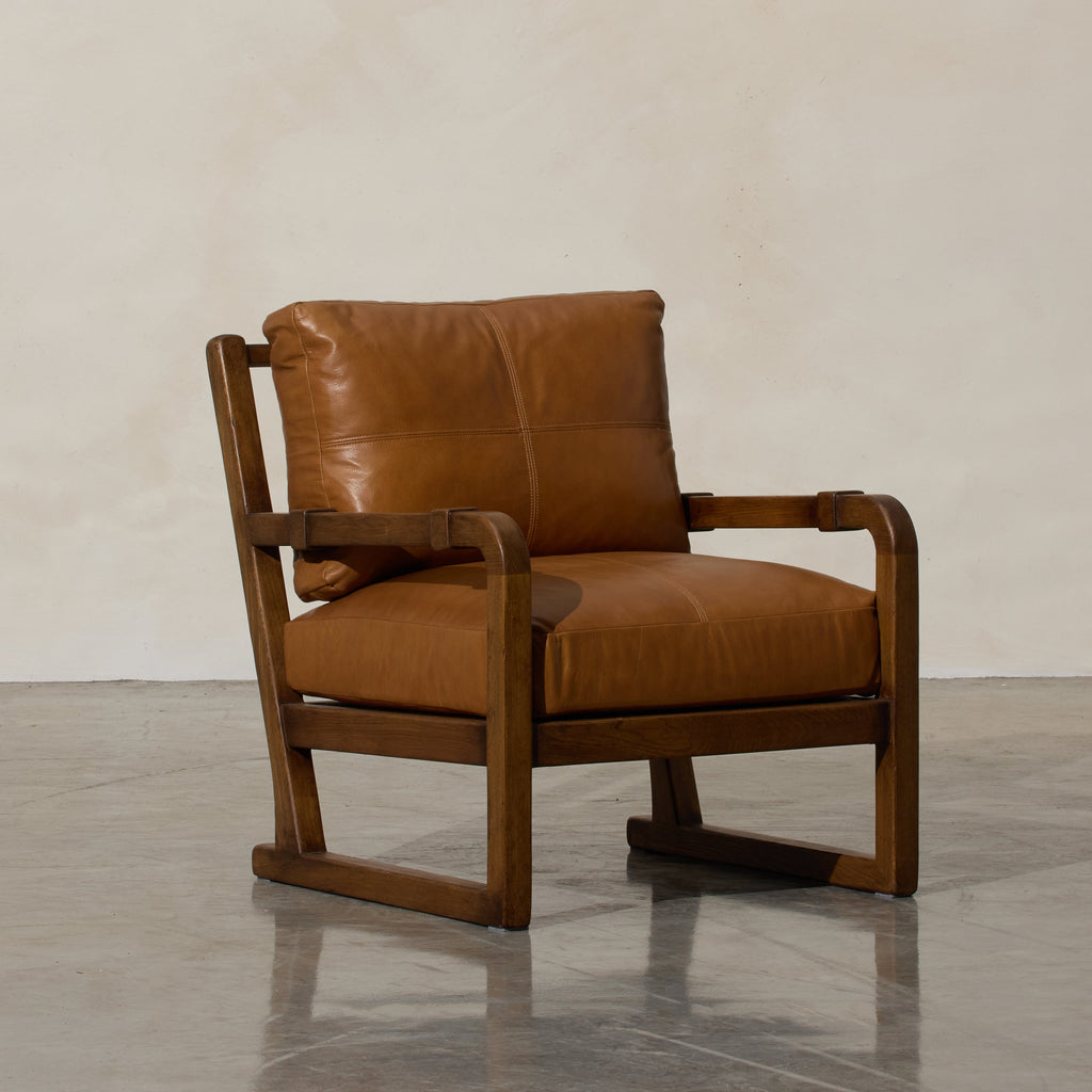 Hudson Leather Armchair - Few and Far - Occasional Chairs