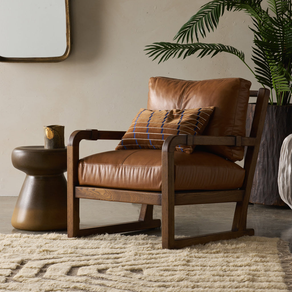 Hudson Leather Armchair - Few and Far - Occasional Chairs