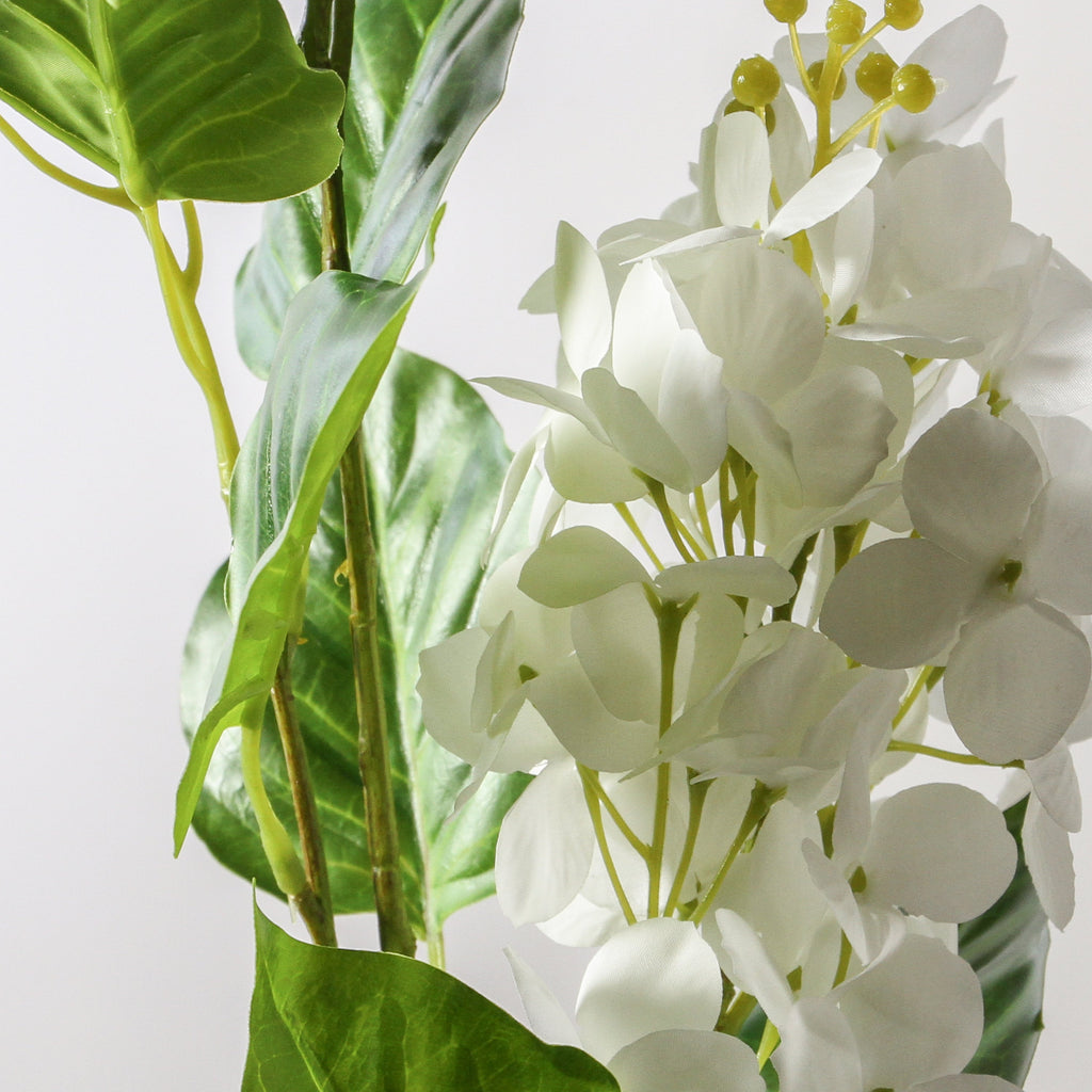 Hydrangea Spray - White 74 cm - Few and Far - Flowers & Foliage