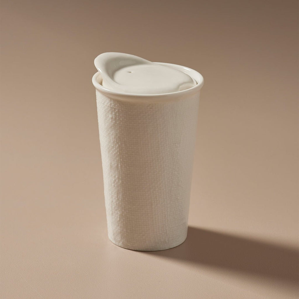 It's a Keeper Ceramic Cup White Linen - Few and Far - Mugs
