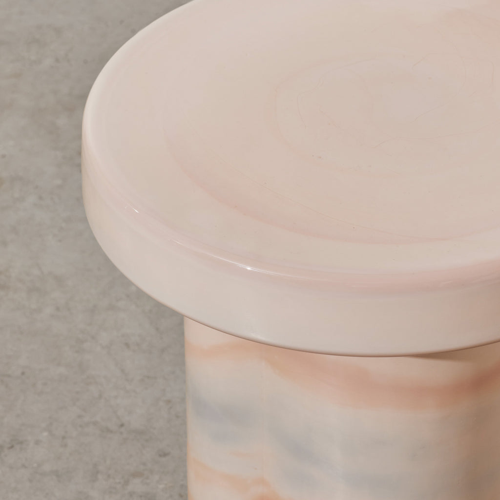 Jensen Glass Sidetable Blush - Few and Far - Side Tables