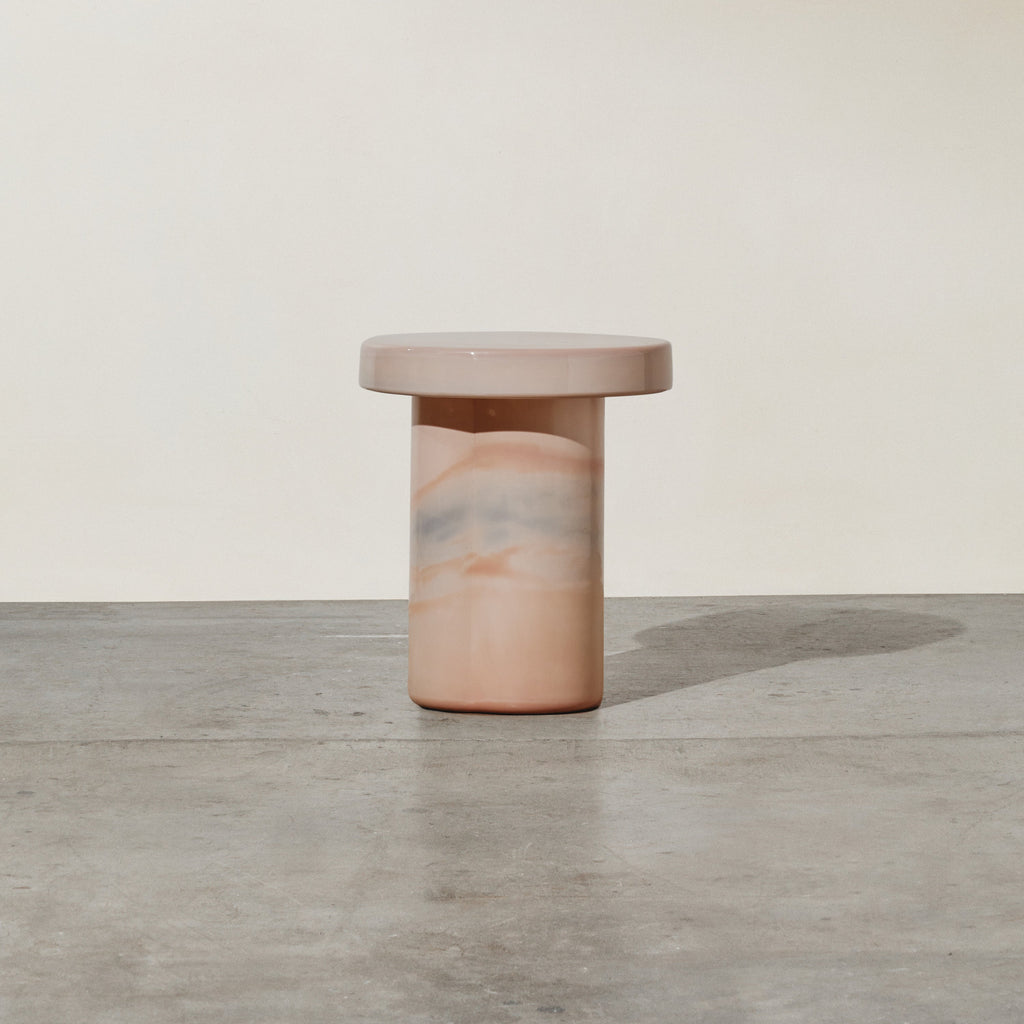 Jensen Glass Sidetable Blush - Few and Far - Side Tables