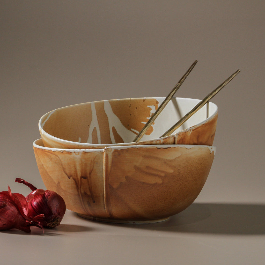 Kintsu Large Salad Bowl - Few and Far - Dinnerware