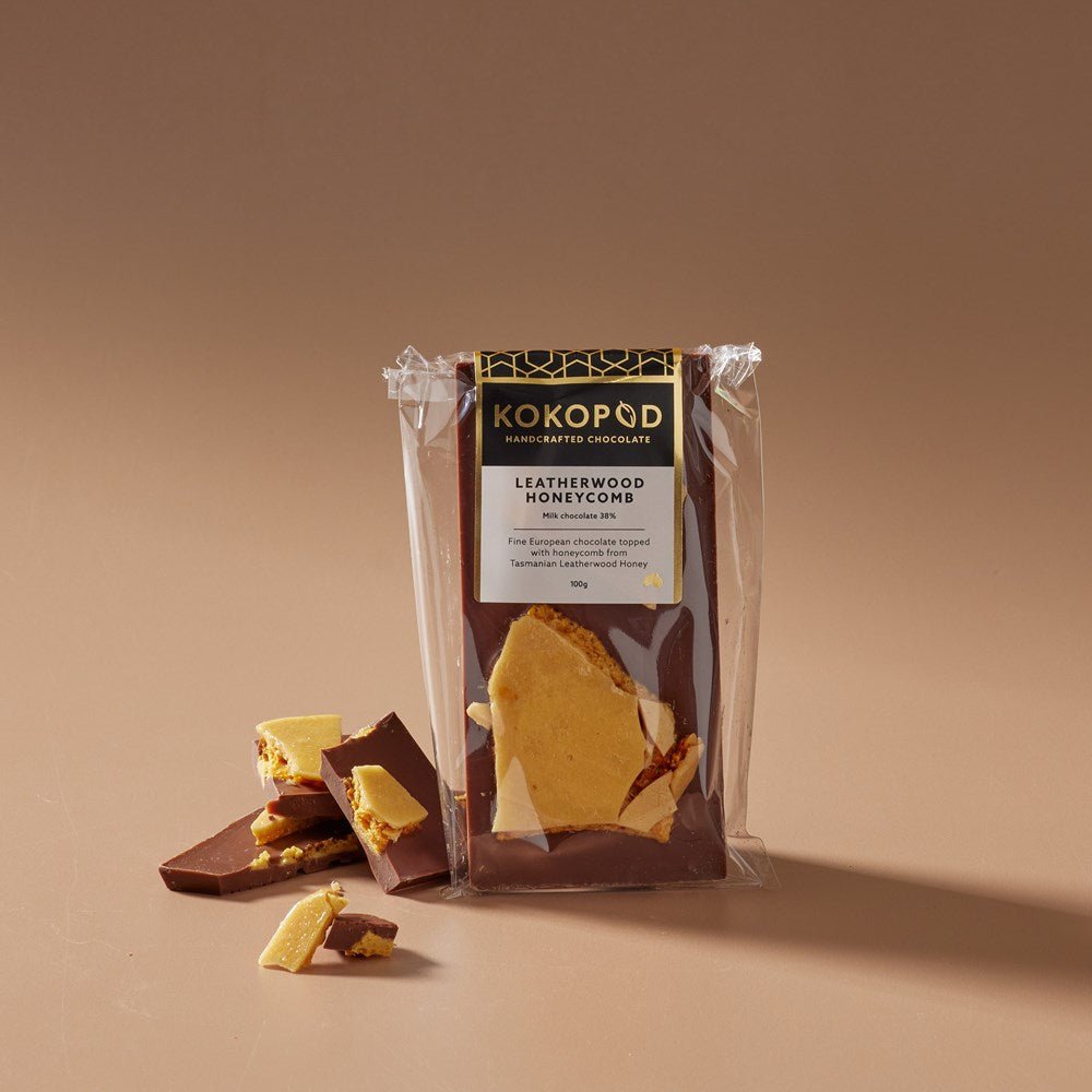 Kokopod Chocolate Block Leatherwood Honeycomb 100g - Few and Far - Gifts