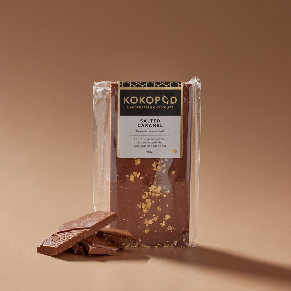 Kokopod Chocolate Block Salted Caramel 100g - Few and Far - Gifts