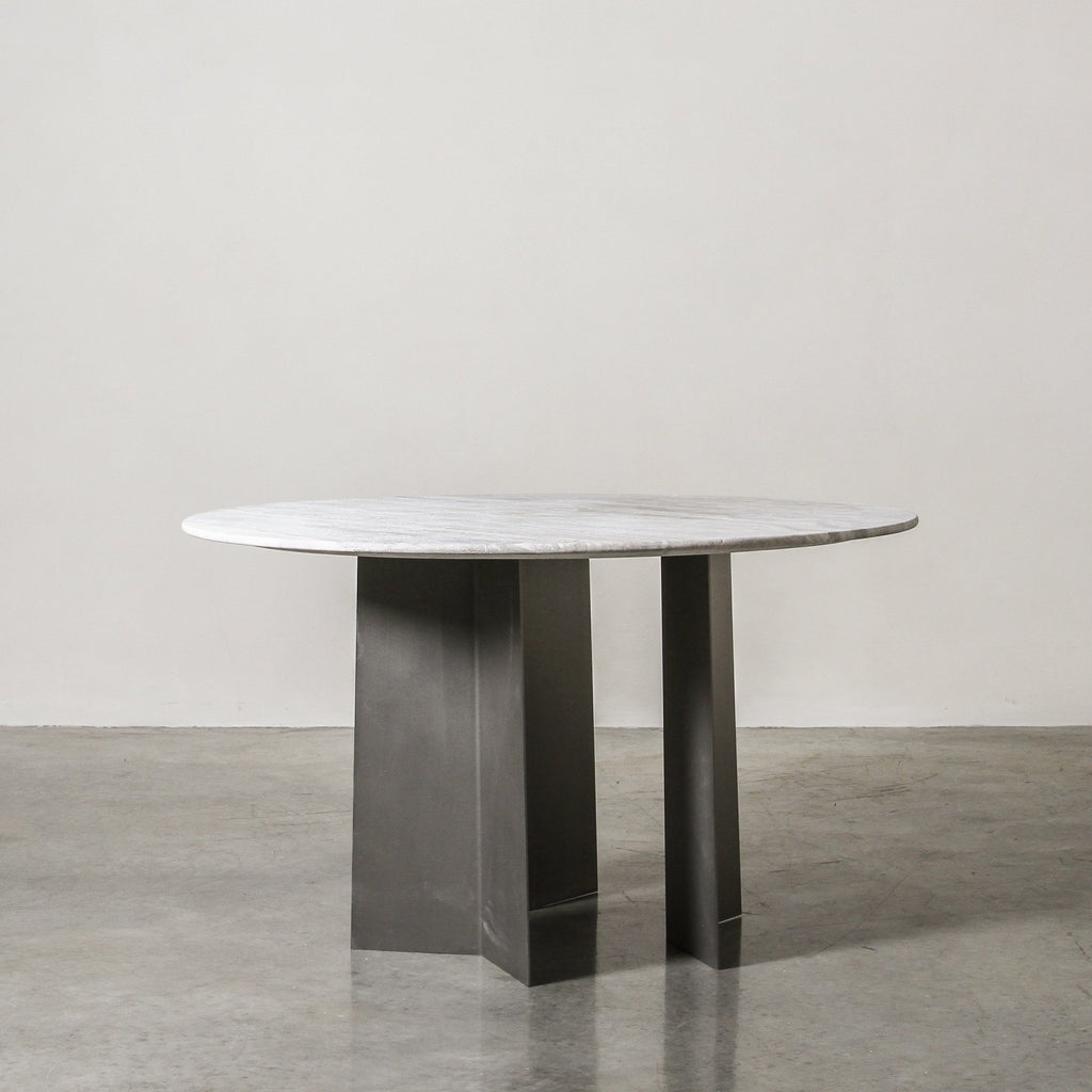 Majesty Dining Table Grey Travertine - Few and Far - Dining Tables