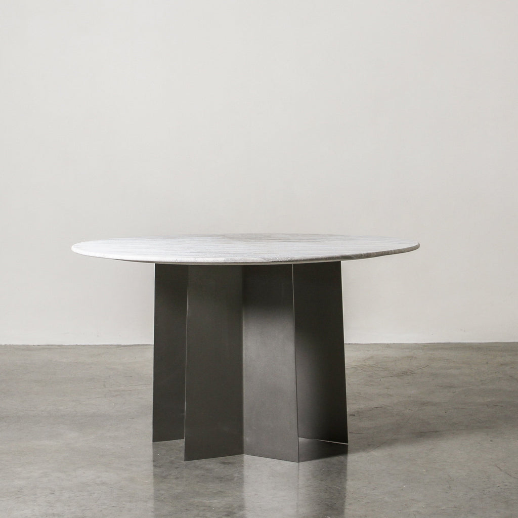 Majesty Dining Table Grey Travertine - Few and Far - Dining Tables