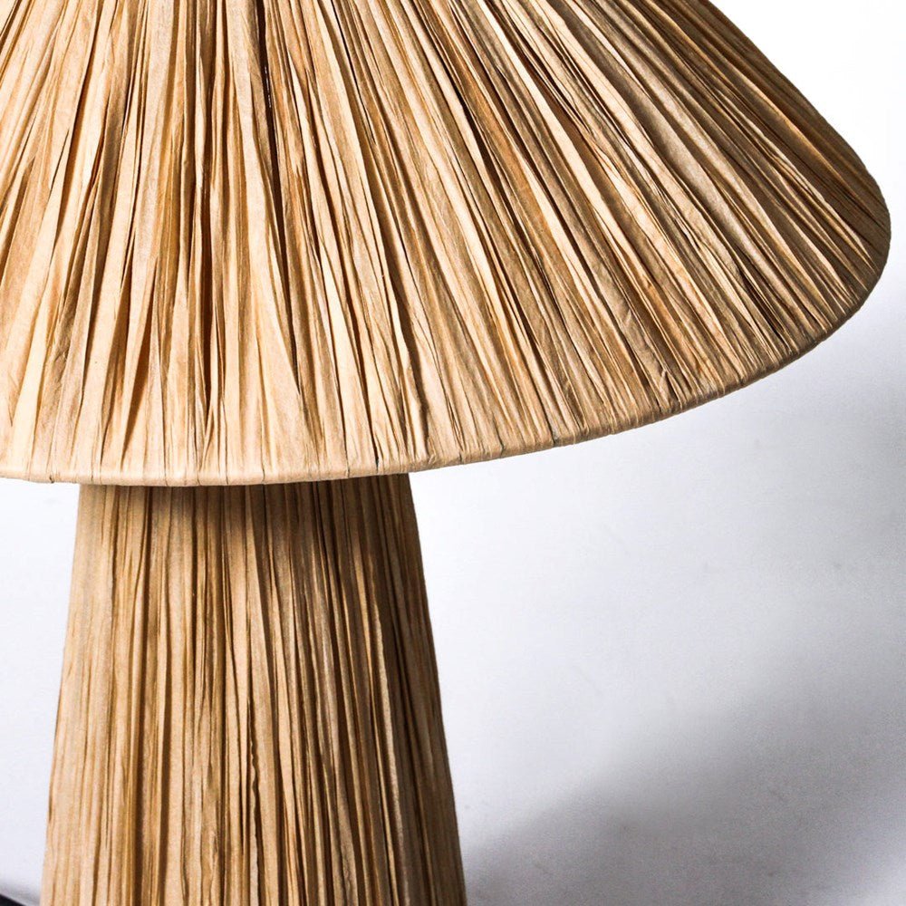 Ourea Raffia Table Lamp Natural - Few and Far - Table Lamps