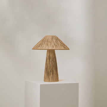 Ourea Raffia Table Lamp Natural - Few and Far - Table Lamps
