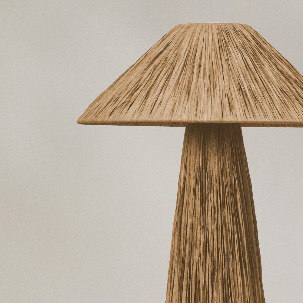 Ourea Raffia Table Lamp Natural - Few and Far - Table Lamps