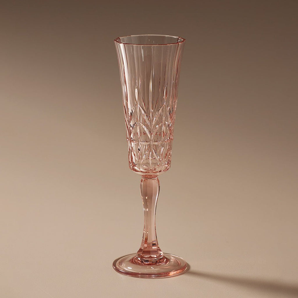 Pavilion Acrylic Champagne Flute Pale Pink - Few and Far - Glassware