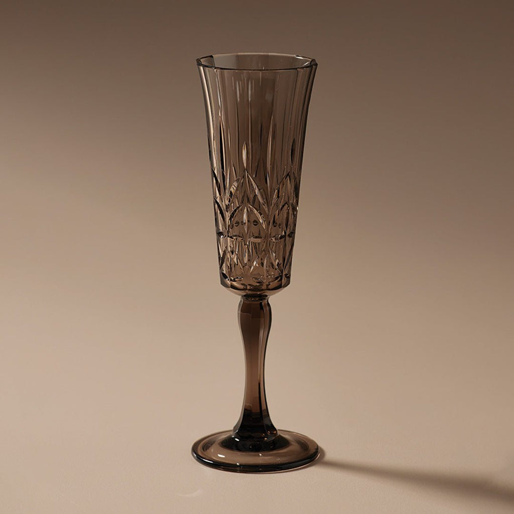 Pavilion Acrylic Champagne Flute Smoke - Few and Far - Glassware