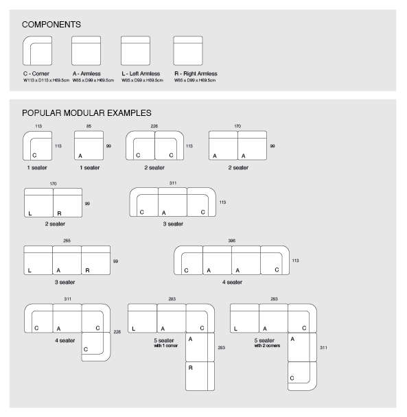 Roland Modular Sofa Beige - Few and Far - Sofas