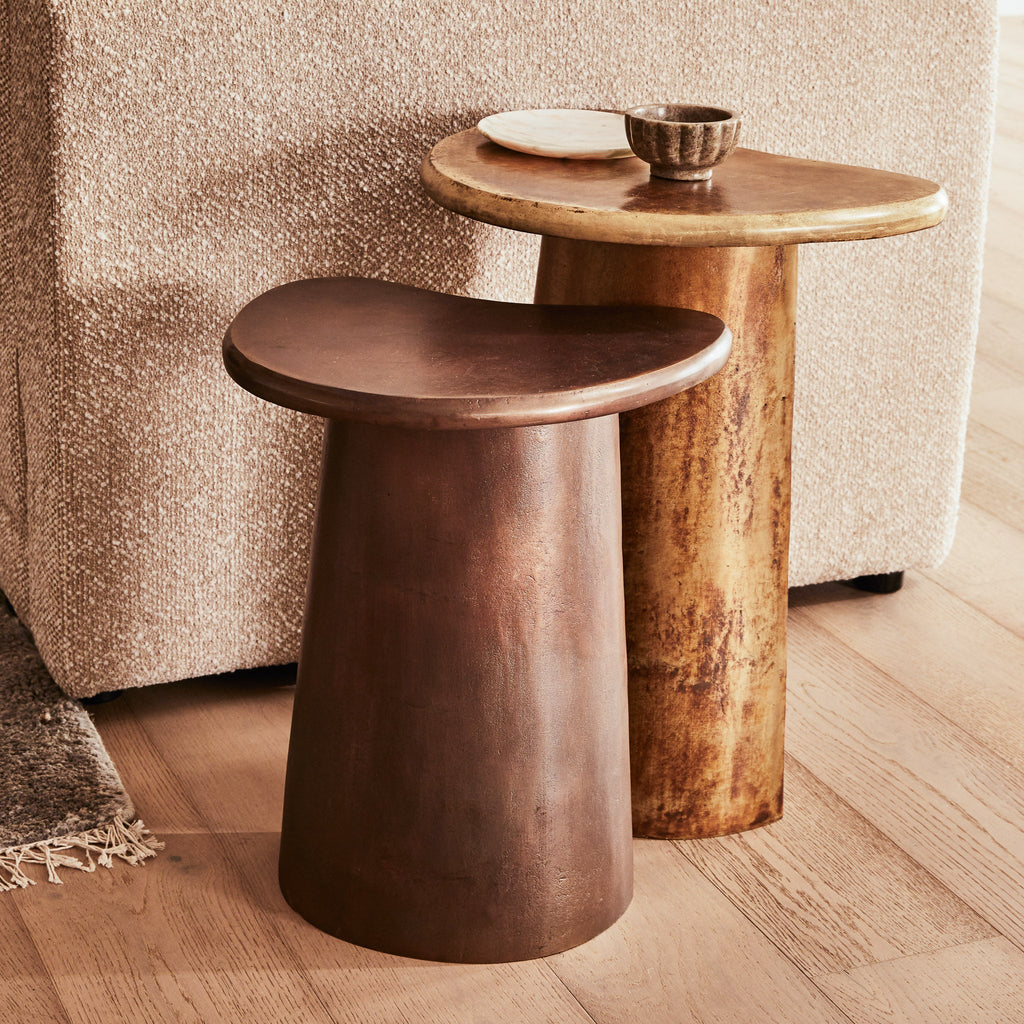 Sienna Nesting Table Vintage Brass - Few and Far - Side Tables