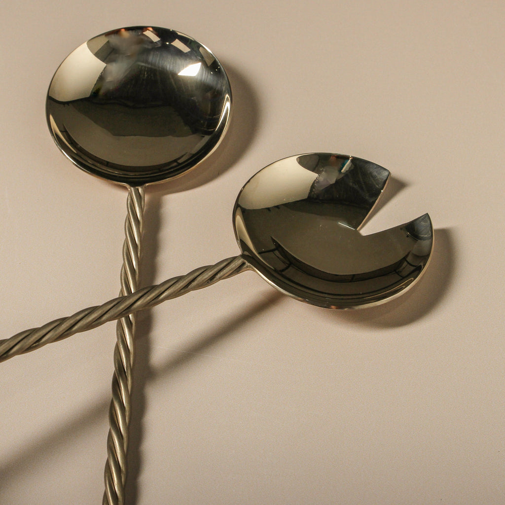 Spindle Salad Servers - Few and Far - Serving Utensils