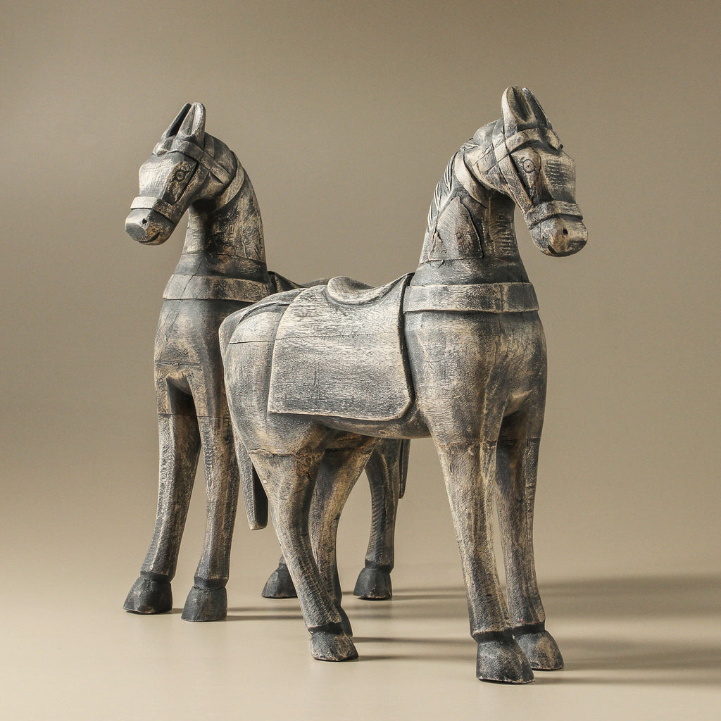 Vintage Carved Horse - Few and Far - Decorative Objects