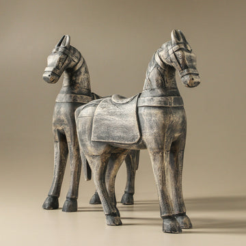 Vintage Carved Horse - Few and Far - Decorative Objects