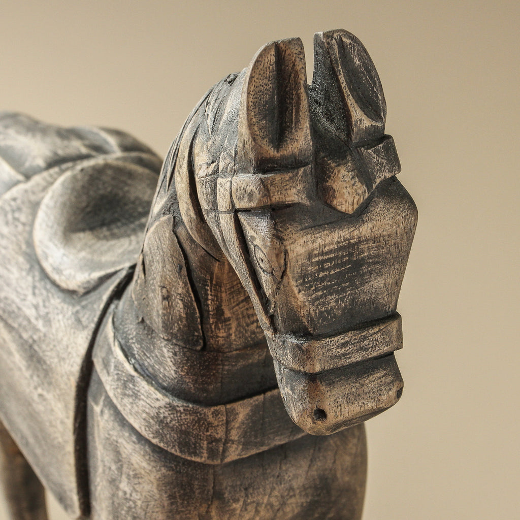 Vintage Carved Horse - Few and Far - Decorative Objects