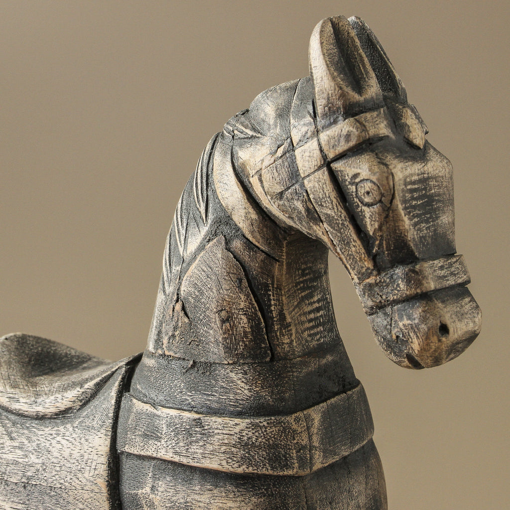 Vintage Carved Horse - Few and Far - Decorative Objects