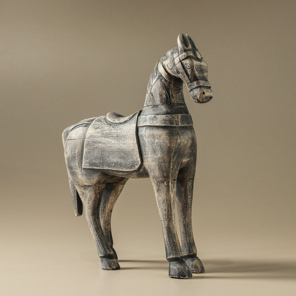 Vintage Carved Horse - Few and Far - Decorative Objects