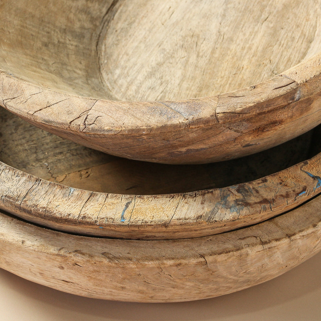 Vintage Indian Bleached Parat Bowl - Few and Far - Decorative Bowls