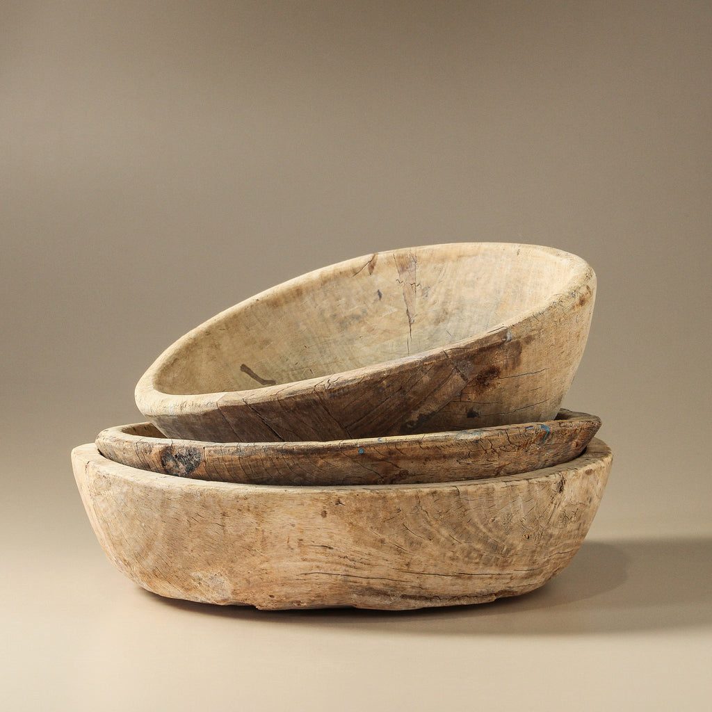 Vintage Indian Bleached Parat Bowl - Few and Far - Decorative Bowls