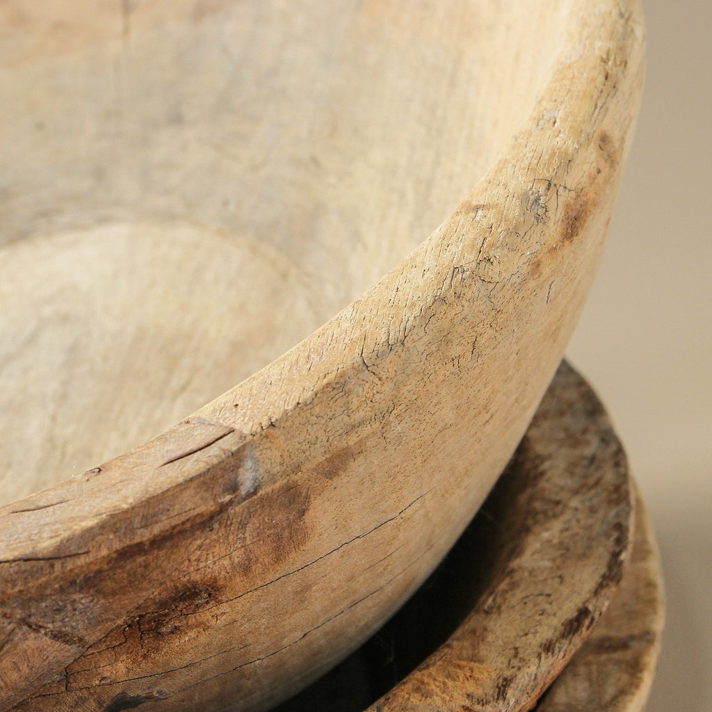Vintage Indian Bleached Parat Bowl - Few and Far - Decorative Bowls