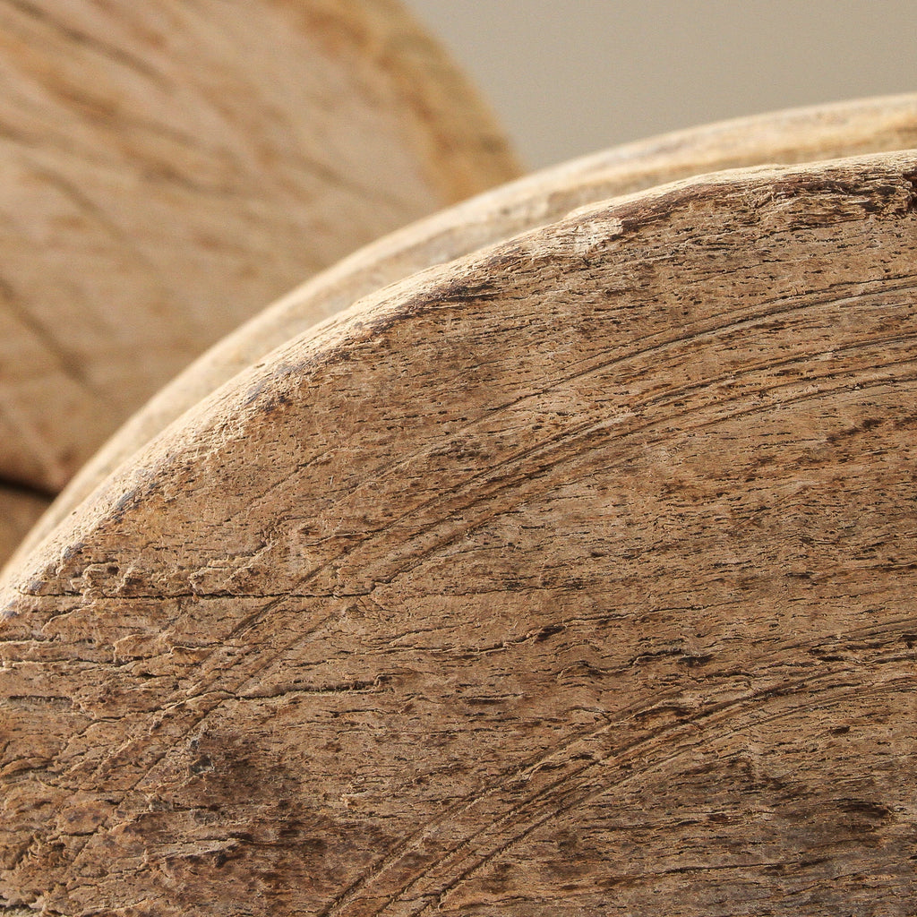 Vintage Indian Bleached Wheel On Stand - Few and Far - Decorative Objects